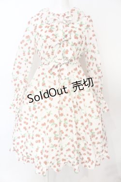 画像1: Shirley Temple / タイニーストロベリープリントワンピース(Ladies) F アイボリー O-25-06-19-075-ET-OP-OW-OS