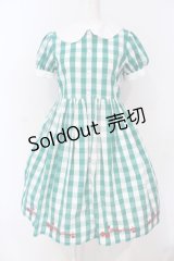 Shirley Temple / ブロックチェックチェリーワンピース（Sister） 160ｃｍ グリーン O-25-06-19-076-ET-OP-OW-ZT143