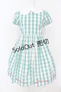 Shirley Temple / ブロックチェックチェリーワンピース（Sister） 160ｃｍ グリーン O-25-06-19-076-ET-OP-OW-ZT143