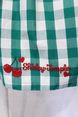画像2: Shirley Temple / ブロックチェックチェリーワンピース（Sister） 160ｃｍ グリーン O-25-06-19-076-ET-OP-OW-OS