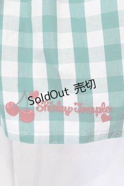 画像2: Shirley Temple / ブロックチェックチェリーワンピース（Sister） 160ｃｍ グリーン O-25-06-19-076-ET-OP-OW-ZT143