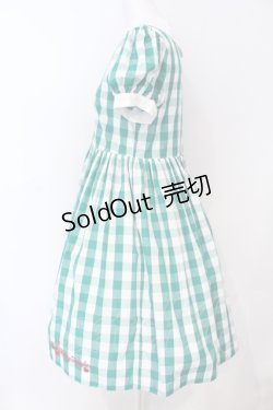 画像3: Shirley Temple / ブロックチェックチェリーワンピース（Sister） 160ｃｍ グリーン O-25-06-19-076-ET-OP-OW-ZT143