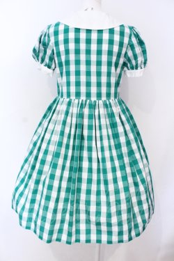 画像4: Shirley Temple / ブロックチェックチェリーワンピース（Sister） 160ｃｍ グリーン O-25-06-19-076-ET-OP-OW-OS
