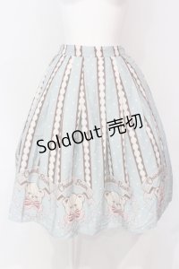 axes femme kawaii / チョコベア柄スカート  ミント O-25-06-19-078-AX-SK-IG-OS