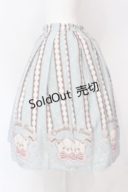 画像3: axes femme kawaii / チョコベア柄スカート  ミント O-25-06-19-078-AX-SK-IG-OS