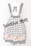axes femme kawaii / ベリーズピクニックジャンパースカート  クロ O-25-06-19-079-AX-OP-IG-OS