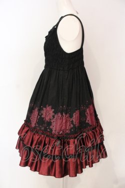 画像3: PUTUMAYO / レースプリントシャーリングワンピース  ブラック×レッド O-25-06-19-081-PT-OP-IG-OS