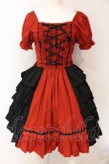 ATELIER PIERROT / Amorワンピース  レッド×ブラック O-25-06-19-084-EL-OP-IG-OS