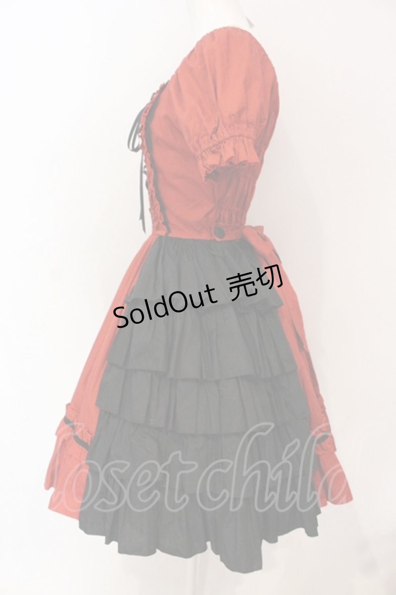 画像3: ATELIER PIERROT / Amorワンピース  レッド×ブラック O-25-06-19-084-EL-OP-IG-OS (3)