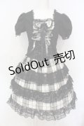 WIKIWKI / タータンチェックボレロ風ワンピース  ブラック×ホワイト O-25-06-19-085-LO-OP-IG-OS
