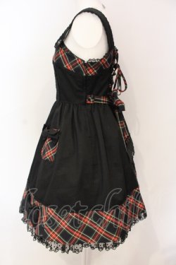 画像3: Angelic Pretty / ツイル×タータンジャンパースカート  クロ×アカ O-25-06-19-086-AP-OP-IG-OS