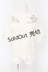 axes femme / 鳥×バラ刺繍リブPO M キナリ O-25-06-19-094-AX-TO-OW-OS