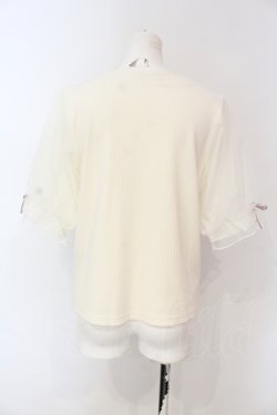 画像4: axes femme / 鳥×バラ刺繍リブPO M キナリ O-25-06-19-094-AX-TO-OW-OS