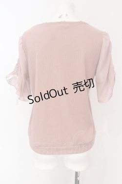 画像3: axes femme / ドロストフレア袖巻きバラプルオーバー M ピンク O-25-06-19-095-AX-TO-OW-OS