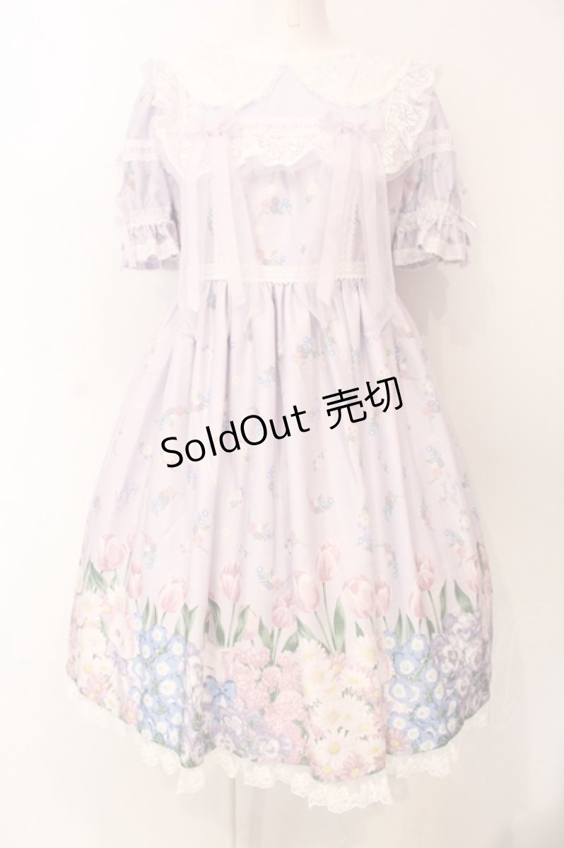 画像1: Angelic Pretty / Flower Kittenワンピース  ラベンダー O-25-06-19-009-AP-OP-OW-OS (1)