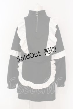 画像1: Virally / フリルスウェットセットアップ L クロ×シロ O-25-06-19-097-PU-OP-OW-OS