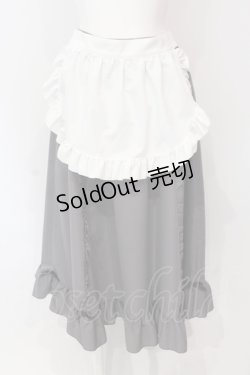 画像1: Cherirulu Chocola / MYフリルスカート+エプロン M グレー O-25-06-19-098-LO-SK-OW-OS