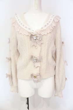 画像1: LIZ LISA / リボンスリーブセーラーカーディガン  ピンク O-25-06-19-100-LO-TO-OW-OS