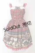 Angelic Pretty / British Bearジャンパースカートセット ジャンパースカート単品  アカ O-25-06-19-013-AP-OP-IG-OS