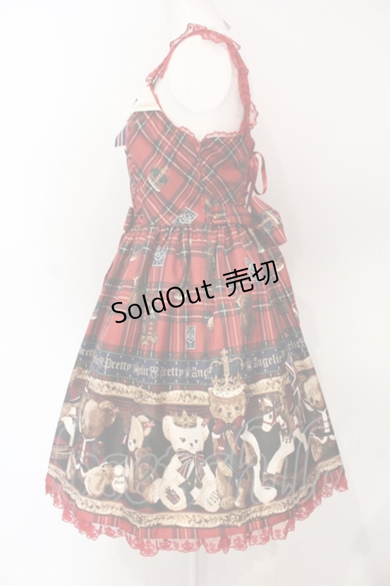 画像4: Angelic Pretty / British Bearジャンパースカートセット ジャンパースカート単品  アカ O-25-06-19-013-AP-OP-IG-OS (4)