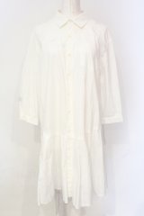 Candy Stripper / FLARE SHIRT ONE-PIECE M ホワイト O-25-06-19-021-PU-OP-OW-ZY