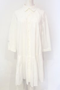 Candy Stripper / FLARE SHIRT ONE-PIECE M ホワイト O-25-06-19-021-PU-OP-OW-ZY