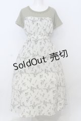 axes femme / ビスチェ切替ドッキングワンピース  グリーン O-25-06-21-036-AX-OP-IG-OS