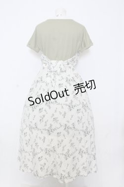 画像2: axes femme / ビスチェ切替ドッキングワンピース  グリーン O-25-06-21-036-AX-OP-IG-OS