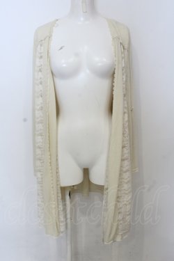 画像1: axes femme / レース切替トッパーカーデ M 生成り O-25-06-21-042-AX-TO-IG-OS