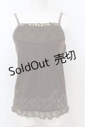axes femme / ストーンキャミソール  ブラウン O-25-06-21-046-AX-TO-IG-OS