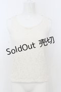 axes femme / レースタンクトップ M アイボリー O-25-06-21-047-AX-TO-IG-OS