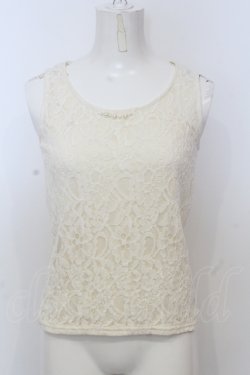 画像1: axes femme / レースタンクトップ M アイボリー O-25-06-21-047-AX-TO-IG-OS