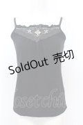 axes femme / ストーンレースキャミソール M クロ O-25-06-21-048-AX-TO-IG-OS