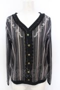 axes femme / 刺繍入レジメカーデ風プルオーバー  クロ×グレー O-25-06-21-065-AX-TO-IG-OS