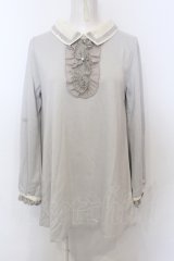 axes femme / ポンチロング丈プルオーバー  グレー O-25-06-21-067-AX-TO-IG-OS