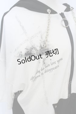 画像3: SEX POT ReVeNGe / シャンデリアプリントバイカラーパーカー  ホワイト×ブラック O-25-06-21-069-SP-TO-IG-OS