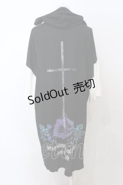 画像4: SEX POT ReVeNGe / シャンデリアプリントバイカラーパーカー  ホワイト×ブラック O-25-06-21-069-SP-TO-IG-OS