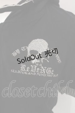 画像2: SEX POT ReVeNGe / ストライプ配色半袖パーカー M ブラック O-25-06-21-073-SP-TO-IG-OS