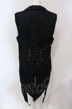 画像4: Deorart / レースアップ燕尾ベスト L ブラック O-25-06-21-078-PU-TO-IG-OS