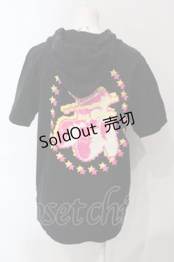 画像2: HELL CAT PUNKS / クラウンテディpt半袖パーカー  ブラック O-25-06-21-079-PU-TO-IG-OS