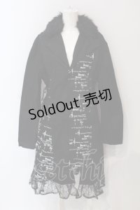 Deorart / プリント切り替えファーロングジャケット L ブラック O-25-06-21-081-PU-JA-IG-OS