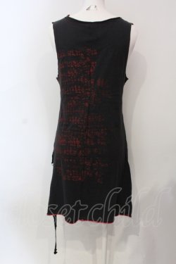画像3: h.ANARCHY / スカルプリントロングタンク  チャコール×ブラック O-25-06-21-084-HN-TO-IG-OS