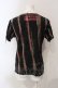 画像3: GOTH PUNK他 / パッチペイントカットオフガーゼTシャツ  チャコール×レッド系 O-25-06-21-086-PU-TS-IG-OS (3)
