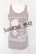 Deorart / スカルプリントタンクトップ L パープル O-25-06-21-089-PU-TO-IG-OS