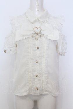 画像1: LIZ LISA / BIGリボンオープンショルダーブラウス  シロ O-25-06-21-008-LO-BL-OW-OS
