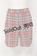 Candy Stripper / ANARCHY BEAR HALF パンツ  レッドチェック O-25-06-21-096-PU-PA-IG-OS