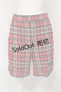 Candy Stripper / ANARCHY BEAR HALF パンツ  レッドチェック O-25-06-21-096-PU-PA-IG-OS