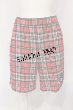 画像1: Candy Stripper / ANARCHY BEAR HALF パンツ  レッドチェック O-25-06-21-096-PU-PA-IG-OS