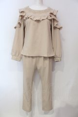 axes femme / フラワーレースセットアップ M ベージュ O-25-06-21-101-AX-OP-IG-OS
