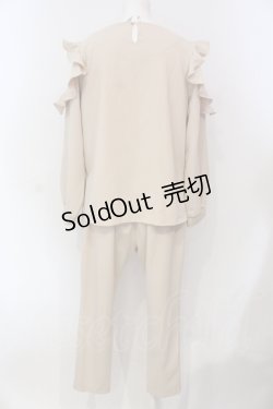 画像2: axes femme / フラワーレースセットアップ M ベージュ O-25-06-21-101-AX-OP-IG-OS